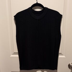 Black Sleeveless Knit Top